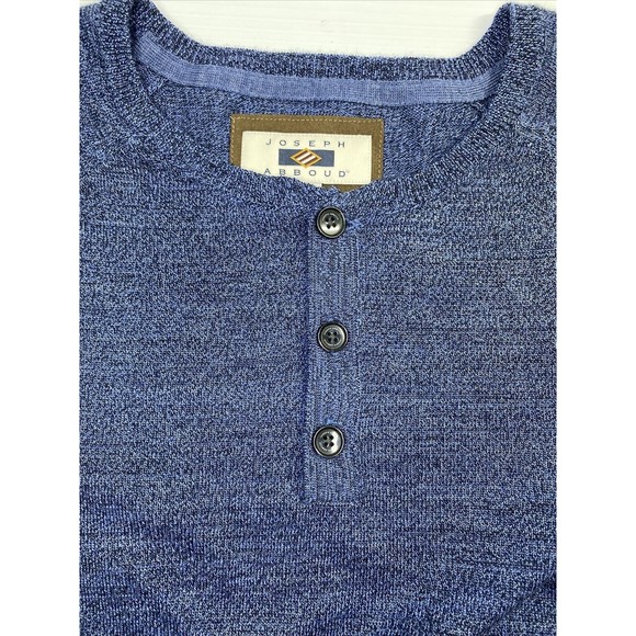 Joseph Abboud Men’s Blue Merino Wool Blend Knit Sweater Pullover XXL NWT - Picture 5 of 8